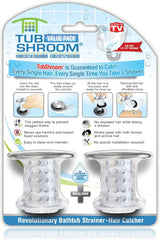 TubShroom Concealed Shower Drain Hair Catcher - Clean Lines, Neutral Chrome Finish, Clutter-Free Bathroom Solution