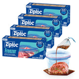 Ziploc Freezer Bags Gallon – Grip n' Seal for Quick Batch Cooking, Leftover Storage, and Busy Weeknight Reheating