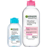Garnier Micellar Cleansing Water Bundle – Fragrance-Free Cleanser for a Clean Sink-Counter Setup, 13.5 + 3.4 fl oz