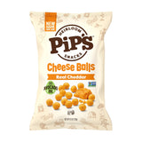 Pipcorn Heirloom Cheddar Cheese Balls – Portable Road Trip Snack, 4.5oz Single-Serve Bags