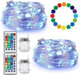 TenSteed Flameless Fairy Lights 2 Pack – Safe Alternative to Candles, Battery Operated LED String Lights with Timer