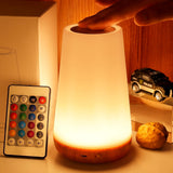 THAUSDAS Flameless Night Light for Bedroom – Cordless Touch Lamp with Auto Timer and Cool LED Panel Safer Than Candles for Kids and Pets