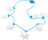 FUTUREPLUSX Light Up Snowflake Necklace – Portable LED Accessory for Outdoor Winter Gatherings and Patio Parties
