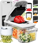 Fullstar XL Dicer & Spiralizer – Single Tool for Clutter-Free Countertops, 6-Blade Vegetable Chopper