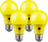 TORCHSTAR Sensor A19 LED Bulb – Weather-Smart Garden Pathway and Driveway Light, Dusk to Dawn Auto Cycle, 9W 800 Lumens, Pack of 4
