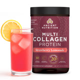 Ancient Nutrition Multi Collagen Protein – Clutter-Free Pantry Supplement, One-Scoop Beauty and Gut Health Routine with No Extra Jars
