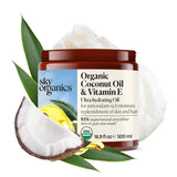 Sky Organics Organic Coconut Oil & Vitamin E – Nightly Self-Care Ritual for Mindful Evenings and Restorative Skin Nourishment