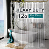 AmazerBath 12 Gauge Clear Shower Curtain Liner 72x72 – Packable Outdoor Shower Enclosure for Campsites and Trailers