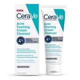 CeraVe Acne Foaming Cream Cleanser, Gentle Benzoyl Peroxide Wash for Mindful Self-Care Evenings
