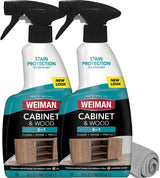 Weiman Wood and Cabinet Cleaner – Streamlined Wood Care for Intentional Living, Cabinets Furniture and Trim in One Step, 16 oz Bundle