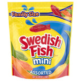 Swedish Fish Mini Gummy Candy – Grab-and-Go Desk Drawer Snack for Reception Counters and Receptionist Stations, Bulk 24 Pack