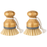 MR.SIGA Bamboo Palm Brush – Gentle Scrubber That Protects Coated Pans, Kitchen Sink Cleaning