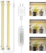 Mosthink LED Plant Grow Light Strips – Thoughtful Housewarming Gift for Plant Lovers, 2-Pack in White