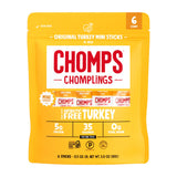 CHOMPS MINI Free-Range Turkey Sticks – Low-Calorie Protein Snack for Paleo Diet Snackers, 0g Sugar 5g Protein