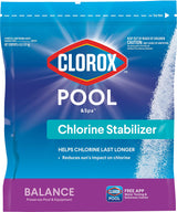 Clorox® Pool&Spa™ Granular Chlorine Stabilizer for Backyard and Above-Ground Saltwater Pools, Sun-Resistant Outdoor Formula, 4LB