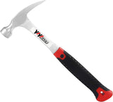 YIYITOOLS 16-oz Claw Rip Hammer with Fiberglass Handle – Ergonomic Grip for Faster Home Repairs