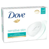 Dove Sensitive Skin Beauty Bar – Fragrance-Free One-Bar Cleanser for an Uncluttered Vanity