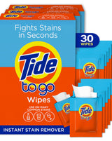 Tide To Go Instant Stain Remover Wipes – Commuter Must-Have for On-the-Go Professionals, Lunch Meeting Stain Rescue
