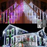 Brizled Color Changing Icicle Lights – Patio String for Outdoor Dining, IP44 Waterproof 29ft Garland