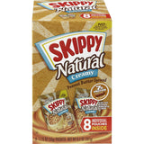 SKIPPY Natural Creamy Peanut Butter Squeeze Packs – Kid-Friendly Lunchbox Protein Snack for School and After-School, 1.15 Oz Pouches (8 Count)