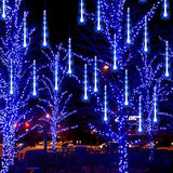 FUNPENY Meteor Shower Rain Lights – UL Certified 7V Low Voltage Holiday Lighting, Safe Around Kids and Pets