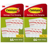 Command Poster Strips for Minimalist Gallery Walls, Clean-Removal Adhesive Hangers for Curated Posters and Prints