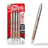 Sharpie S-Gel Gel Pens – Executive Desk Accessory with Champagne Metal Barrel, 0.7mm Black Ink