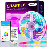 CHARKEE 130ft LED Strip Lights – Birthday and Housewarming Gift for Teens, Gamers, and Content Creators
