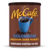 McCafe Colombian Medium-Dark Roast Ground Coffee 24 oz Canister for Coffee Lovers Holiday Gift and Birthday Present