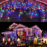 LuminaGlow LED Curtain Lights – Thoughtful Housewarming Gift for Her, 8 Mode Memory Timer 32ft