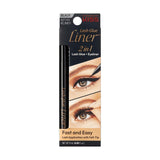 KISS Lash Glueliner – Quick Morning Routine Fix, 2-in-1 Felt-Tip Eyeliner and Lash Adhesive for Office Days
