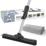 MR.SIGA 3-in-1 Floor Brush for Joint-Sensitive Adults, 61 Inch Adjustable Handle
