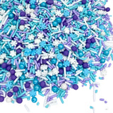 Manvscakes Winter Sprinkle Mix – Premium Metallic Snowflake Sprinkles for High-End Cake Decorating, Pink Purple Blue
