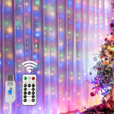HOME LIGHTING Curtain Lights 300 LED – Safe Nursery and Kids Room Decor, Cool to Touch, Auto Shutoff Timer