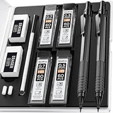 Nicpro 0.5mm & 0.7mm Drafting Pencil Kit with Case – Thoughtful Birthday Gift for Engineering Students and Architects