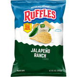 Ruffles Jalapeno Ranch Chips – Patio and Picnic Snack for Outdoor Gatherings, 8 Oz Share Bag