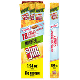 Slim Jim Monster Smoked Meat Sticks – Holiday Gift Basket Stuffer for Men Who Love Spicy Snacks, 1.94 oz Sticks (18 Count)