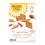 Simple Mills Snack Packs Honey Cinnamon Seed & Nut Flour Sweet Thins – Gluten Free Kids Lunchbox Cookies, 8 Individual Pouches