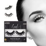 KISS Matte Velvet 16mm Faux Mink Lashes – Elegant Birthday Gift for Her with Reusable Glam Appeal