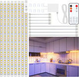LAFULIT Under Cabinet Lighting Kit – Flameless Night Light Alternative, Cool-to-Touch LED Strip for Kitchens, Closets, and Bedrooms