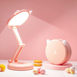 One Fire Cordless Desk Lamp – Bedroom Decor Accent Light in Pink, White, and Black, Folding Cookie Shape