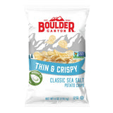 Boulder Canyon Thin & Crispy Classic Sea Salt Chips – Kid-Friendly School Lunch Snack, 1.25 oz Single-Serve 6-Pack