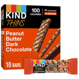 KIND THINS Peanut Butter Dark Chocolate Bars – Mindful Afternoon Snack for Office Wellness Routines, 100 Calorie Gluten Free