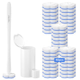 Disposable Toilet Wand Starter Kit – Quick Bathroom Reset for Busy Multi-Bath Household, 40 Refills Cover Every Toilet in One Purchase