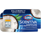 Clorox Scentiva Disinfecting Wet Mop Pads – One-Product Multi-Surface Floor Care for Studio and Condo Living, Bleach-Free