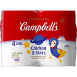 Campbell's Condensed Chicken and Stars Soup – Soothing Broth for Morning Nausea and Self-Care, 10.5 oz Can (4 Pack)