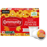 Community Coffee Spiced Pumpkin Pecan Pie K-Cup Pods – Seasonal Fall Kitchen Counter Coffee, Keurig Medium Roast 10 ct