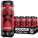 Rockstar Tropical Energy Drink – Portable 12oz Cans for Camping Coolers, Road Trip Dashboards, and Hike Trailheads