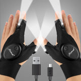 Mylivell LED Flashlight Gloves – Handsfree Safety Light for Nighttime Roadside Car Breakdowns and Tire Changes