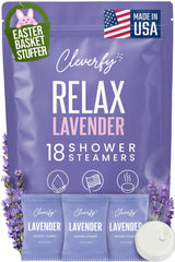 Cleverfy Shower Steamers Aromatherapy - Nightly Wind Down Ritual for Restful Sleep, Lavender and Vanilla Steam Tablets